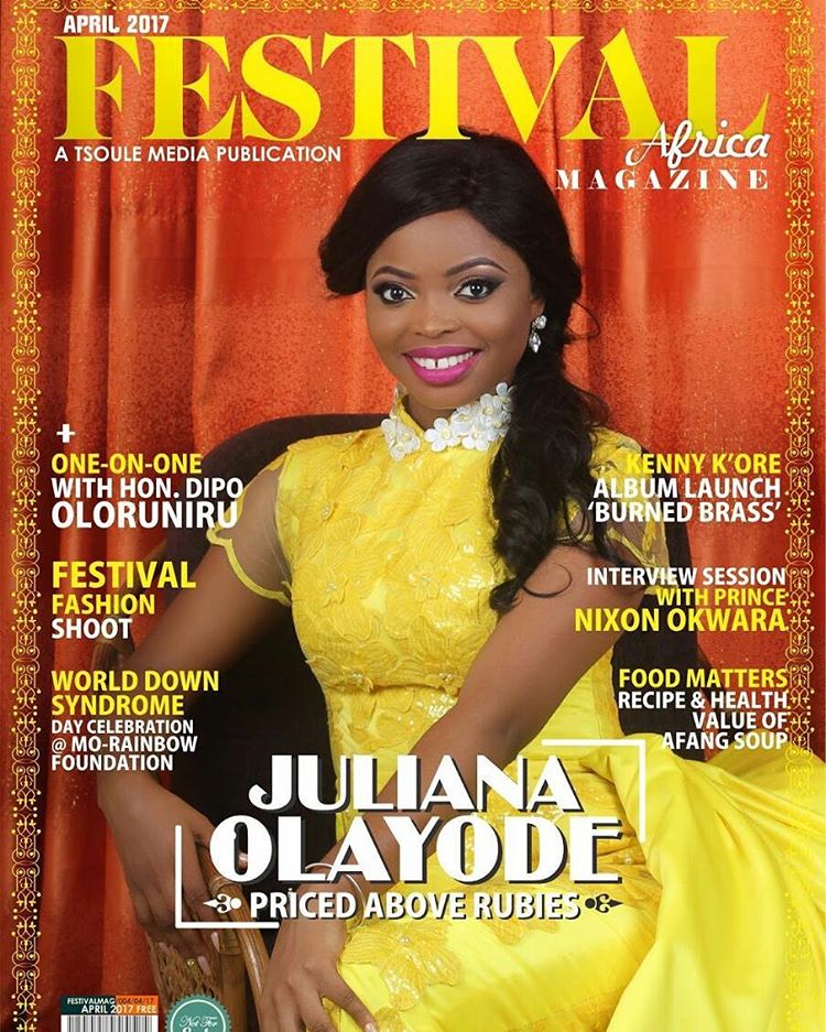 AdaOkwara_'s tweet photo. Juliana (Toyo Baby) Olayode appears on the cover of Festival African Magazine this month. https://t.co/vslba8eYzf