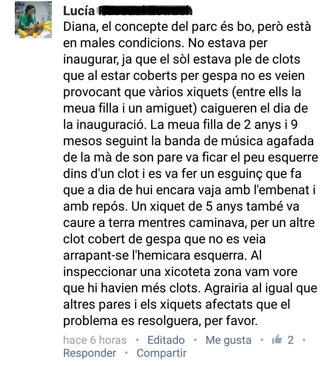 📸 Fue inaugurado la semana pasada, pero la obra está por acabar. Y lo que es peor, ya han habido percances por estar en malas condiciones 👇