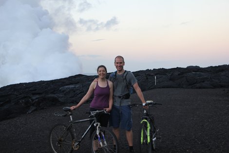 CycleMonkeyUSA's tweet photo. Not our usual terrain, but for a brief instant we were witness to the formation of the newest land on our planet. #endoftheroad #worldbybike https://t.co/Eoa3CxR1ET
