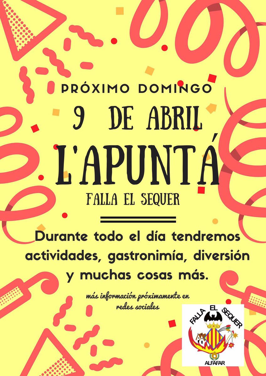 ElSequer's tweet image. Si vols formar part de la nostra família fallera, t'esperem el diumenge 9 per a disfrutar amb nosaltres 🤗 #SQ18 #1formadeviure #Apuntat 📝💙