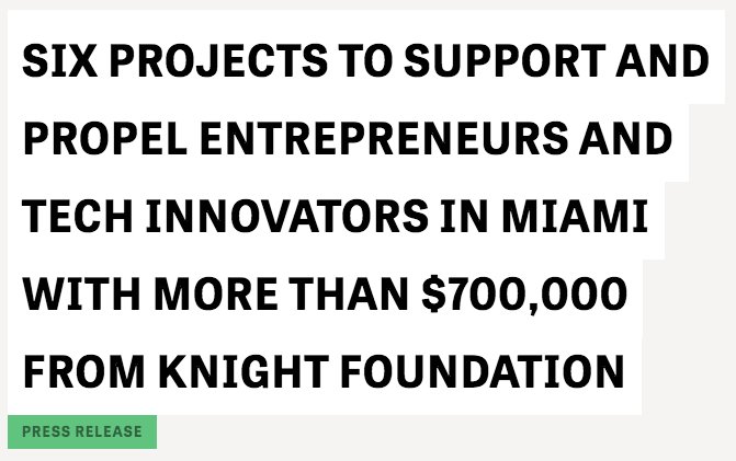 dantediakos's tweet image. SIX PROJECTS TO SUPPORT AND PROPEL ENTREPRENEURS AND TECH INNOVATORS IN MIAMI WITH MORE THAN $700,000 #W3RTech digigrass.com/six-projects-t…
