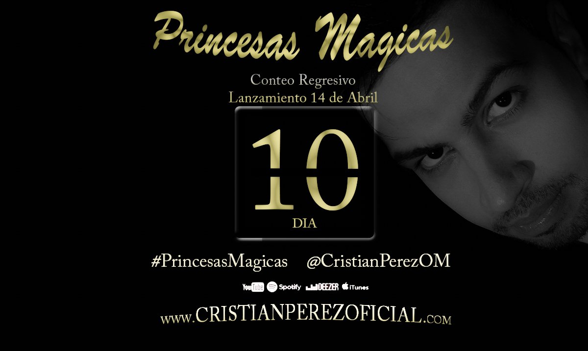 CristianPerezOM's tweet photo. Comenzo la cuenta regresiva para el lanzamiento de mi primer sencillo 😀 #PRINCESASMAGICAS https://t.co/XRwtxBDV5F