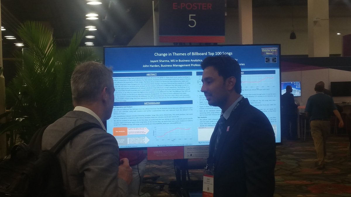 goutamc's tweet photo. Jayant sharma, #osuanalytics student presenting his poster at #sasgf https://t.co/PStwl0nVkT