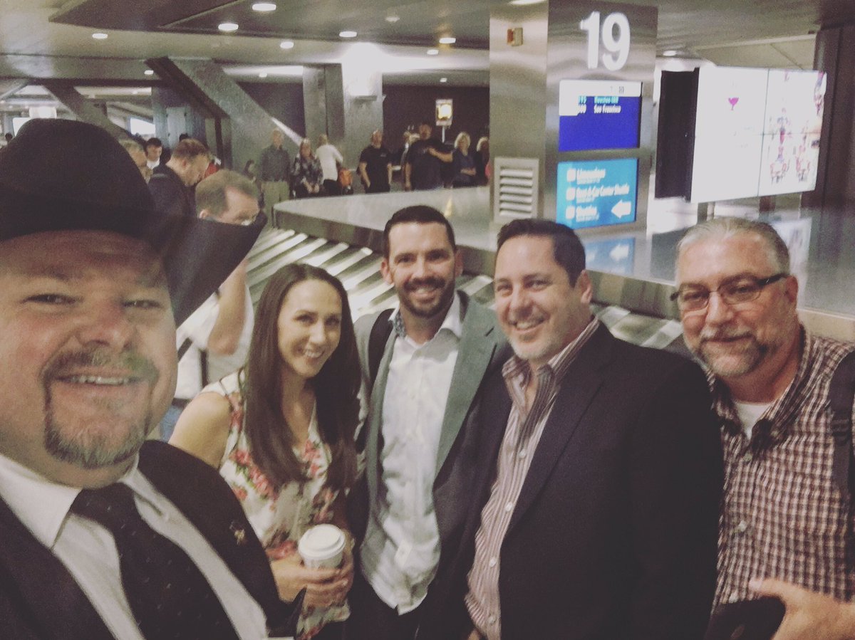 FOChuck's tweet photo. All these peeps on the plane from Houston! Wow! @ISCEvents #friendsofchuck #ISCWest #physicalsecurity #cybersecurity #IoT https://t.co/GYkZERgIQf