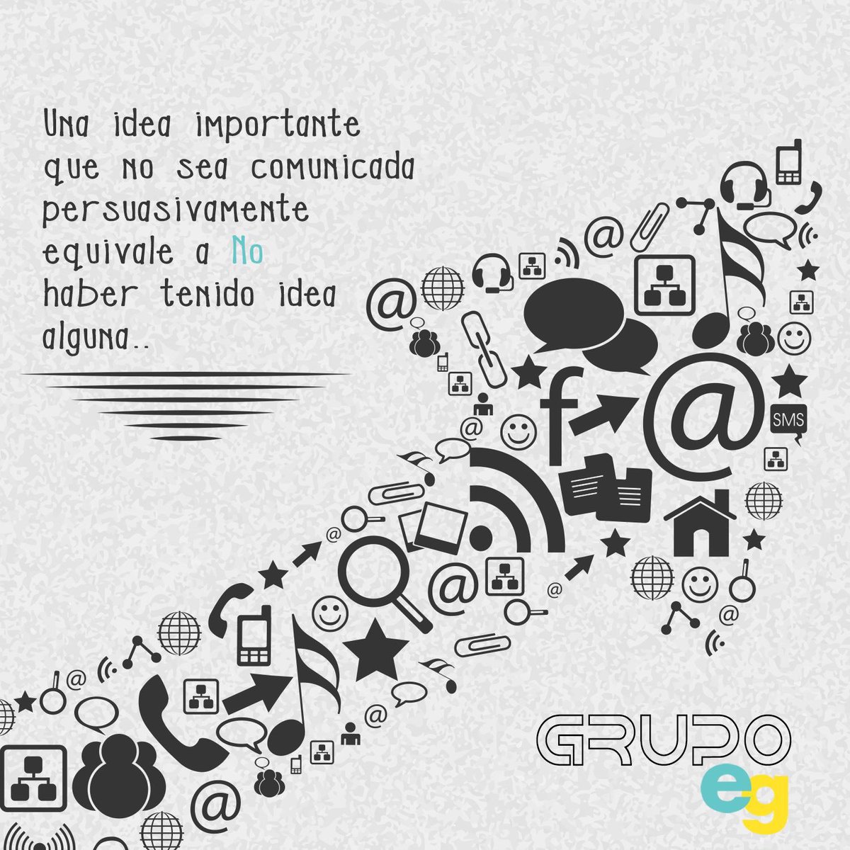 GrupoMKT_EG's tweet photo. La clave está en qué tan persuasivo seas.
 #grupoeg #communitymanager #creative #strategydigital #mkt #pymes  #startup  #design #DesignWeek https://t.co/IGzGIEwxlJ