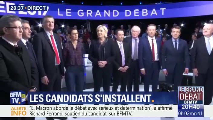 BFMTV's tweet photo. #LeGrandDebat Photo de famille avant le débat"

📺https://t.co/LIEhlp6yN7 https://t.co/AlkTSCGBH7