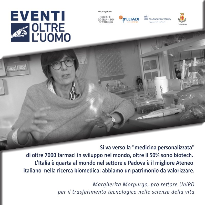 DiSciTec's tweet photo. La #biomedicina: opportunità e #investimento | Margherita Morpurgo a #OltrelUomo #Schio, 05/04 ore 21 | Registrati https://t.co/cCzpqYeeW5 https://t.co/y7SXqUEA9U