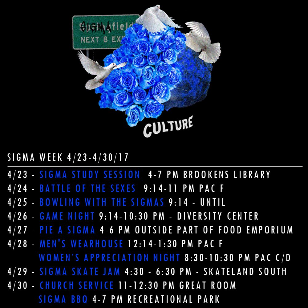 MH_Sigmas's tweet photo. #SigmaWeek2K17 #ΣhifttheCulture starting April 23rd. Come out and enjoy what we got planned for you all! 🤘🏾 https://t.co/kVGppX5vWg