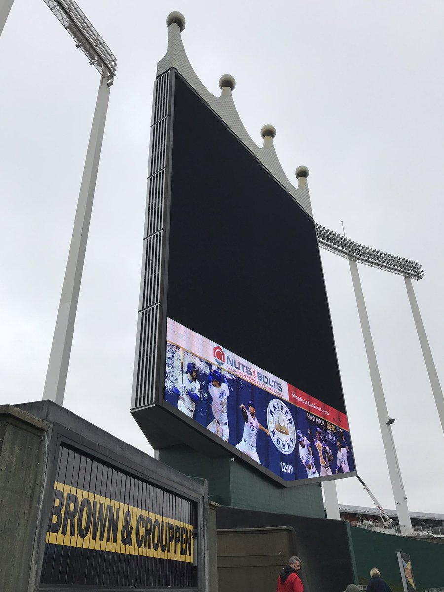 Did you know? There are 1,500 40inch TVs in the Kauffman Jumbotron! That's a lot of electricity! #baseballeducation