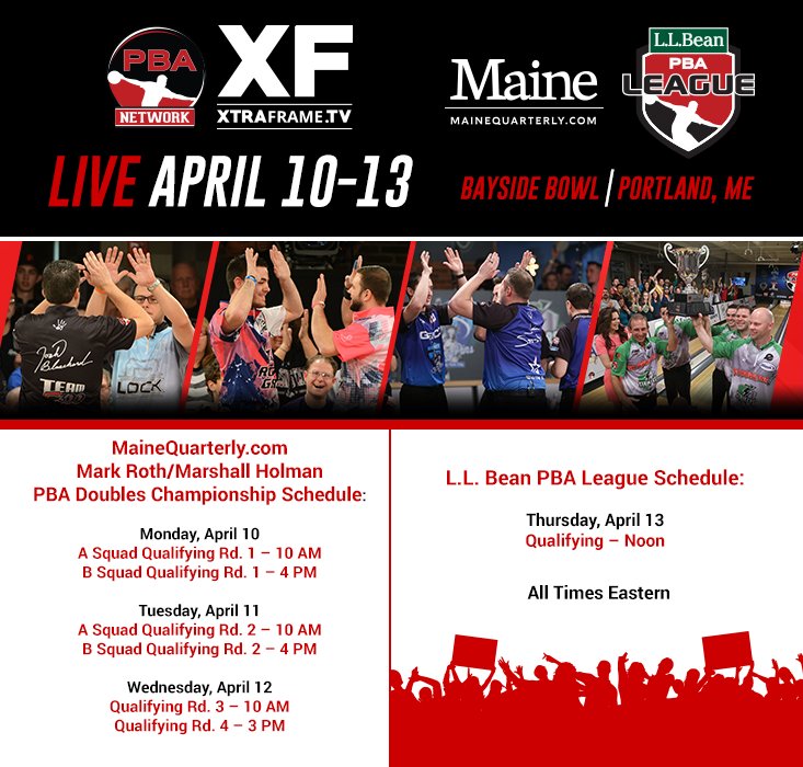 ClarkPBA's tweet photo. Here is the schedule for https://t.co/eXFqB2Fm1T coverage next week.. hope you are signed up and ready to buckle up! @PBATour #Bowling https://t.co/UxfknyLVDh