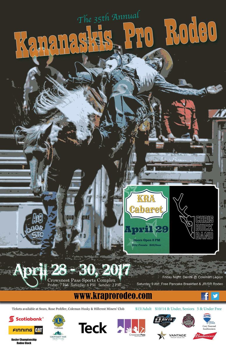 The 35th Kananaskis Pro Rodeo is happening on April 28-30, 2017. #explorealberta #rodeo #cowboysfordays #westernfun