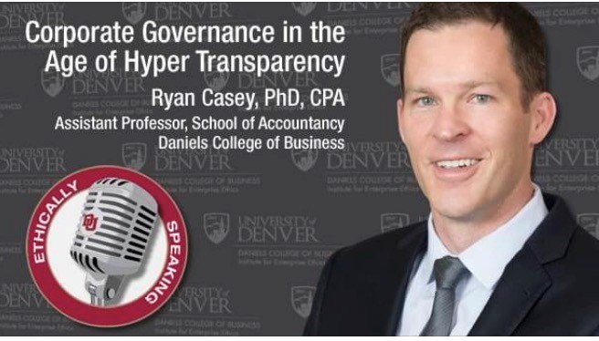 DUethics's tweet photo. Listen to our latest podcast! Prof. Casey discusses Corp. Governance in an Age of Transparency.
https://t.co/daeokcm26n
#Ethicallyspeaking https://t.co/wJUz8dxTvg