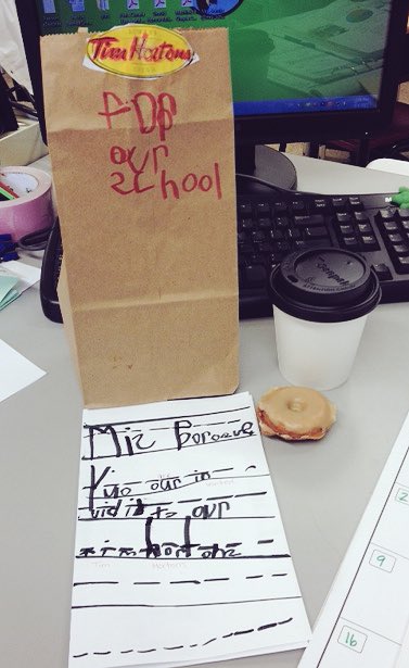 cbourquesclass's tweet photo. Nothing beats a #personal invite to @CaledonEastPS #KA #popupshop to benefit @TimHortons #ChildrensFoundation Thx @MsCameronsClass! ❤️ https://t.co/JpMqly2476