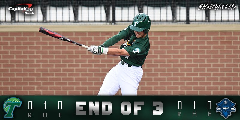 GreenWaveBSB's tweet photo. End 3 | Caught stealing!

Artigues guns down the runner with a perfect throw to Willsey at 2nd, and the dugout is fired up!
#RollWave https://t.co/ZHG2DcOScx