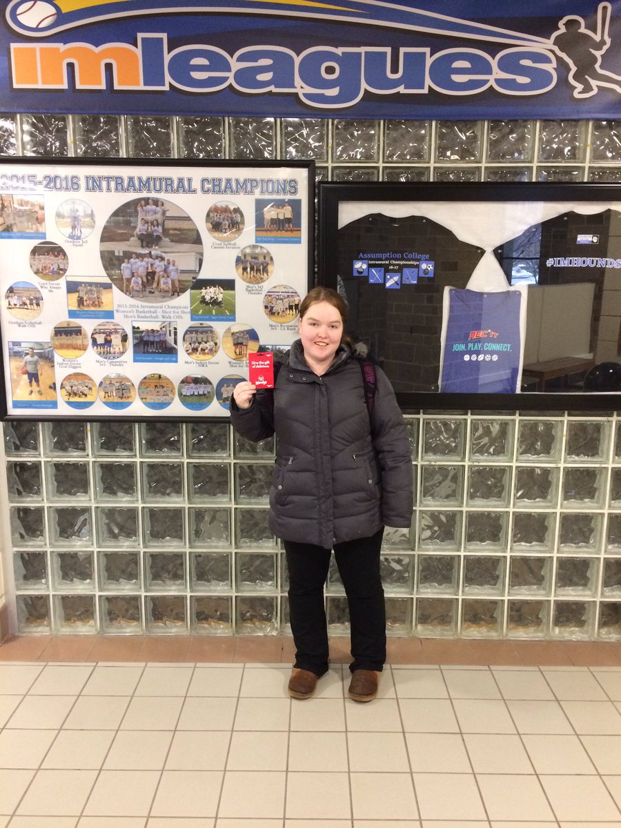 AC_Intramurals's tweet photo. Congrats to our 2017 NCAA Men's Bracket Challenge winners Krystal Kearns (1st), Joe Giroux (2nd), and Valeria Healy (3rd)! ππ #ACTShirtTime https://t.co/j6Dlqn7Dzg