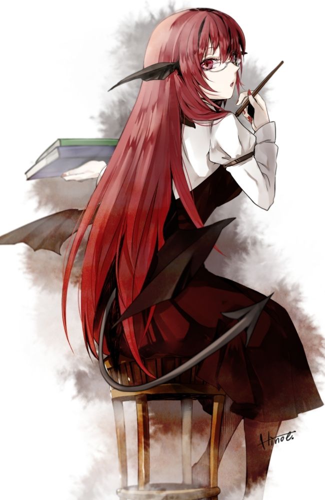 Kohana sat at her desk in the library, boredly writing things down as she worked. #OpenRP