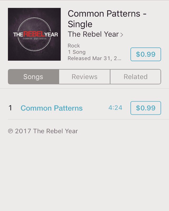 Our new single COMMON PATTERNS is now available on iTunes for purchase.
itun.es/ca/3rI2ib