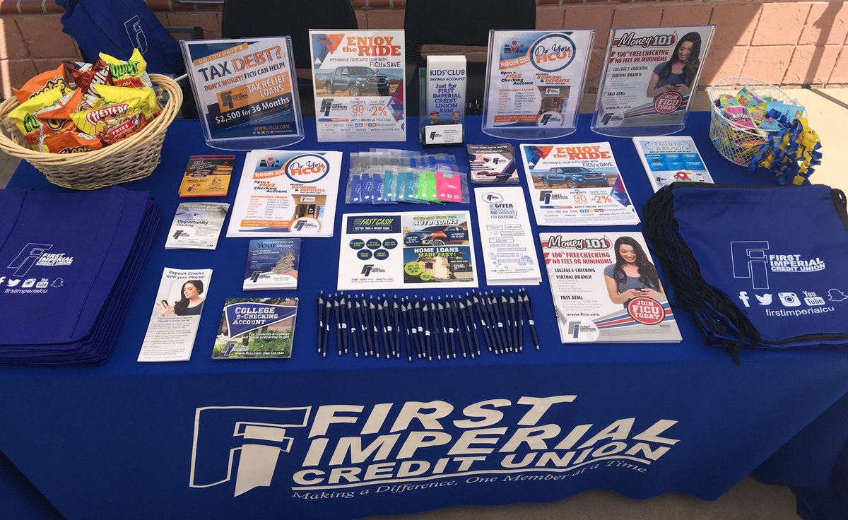 FirstImperialCU's tweet image. Find us at the "Financial Aid Awareness Day" in the IVC quad area! #FICU