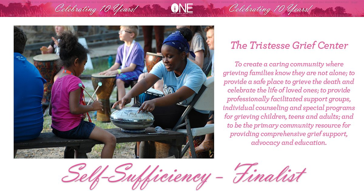 Announcing <a href="/theGriefCenter/">The Grief Center</a>  as a #okcnpONEawards Self Sufficiency Finalist <a href="/theGriefCenter/">The Grief Center</a> thegriefcenter.org oklahomacenterfornonprofits.org/connect/one-aw…