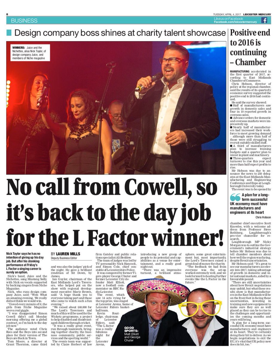 jennycross81's tweet image. Great photography in today's @Leicester_Merc @Studio81Events