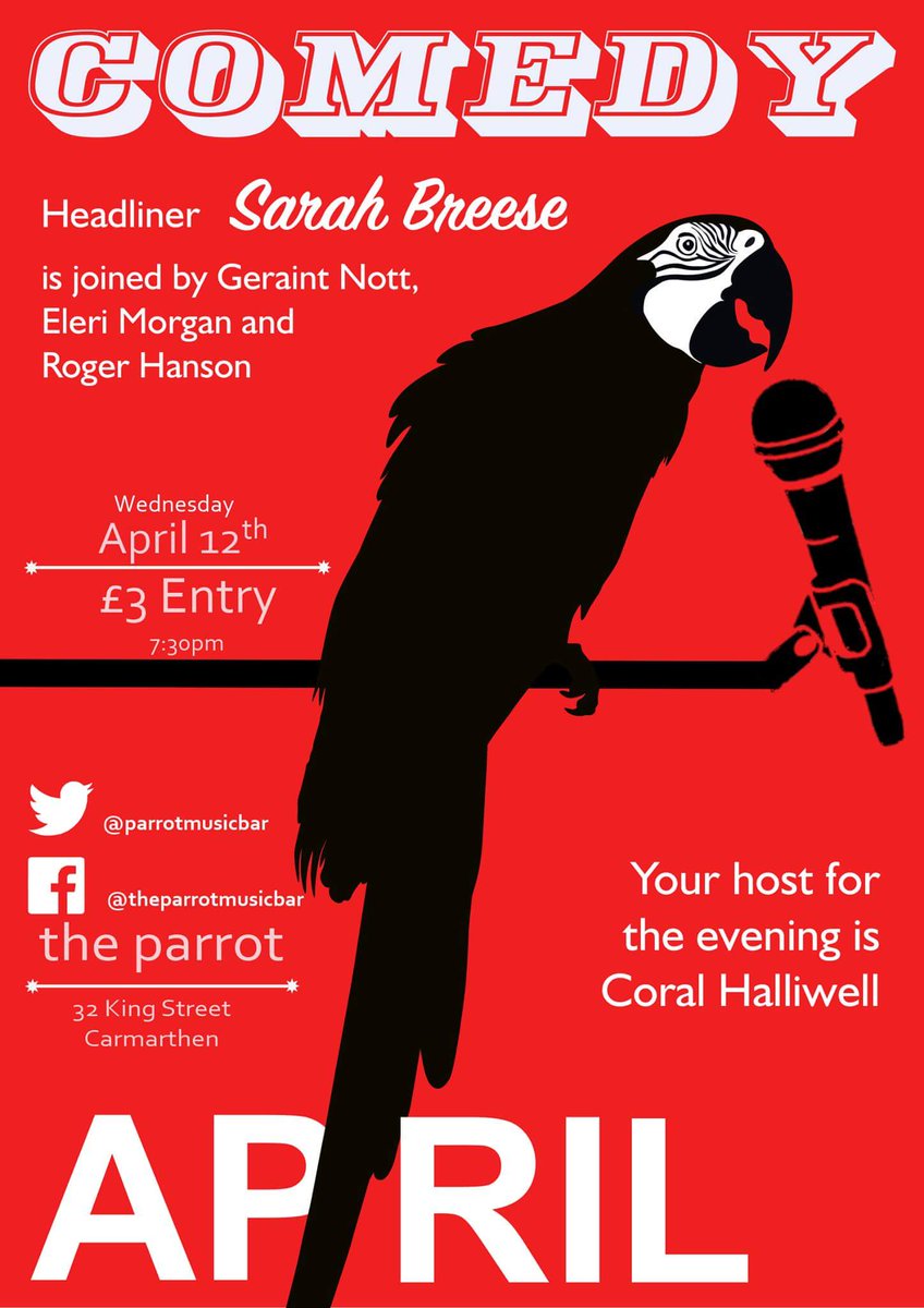 coral_halliwell's tweet image. Trying out this whole MCing thing next week! @Parrotmusicbar #comedy