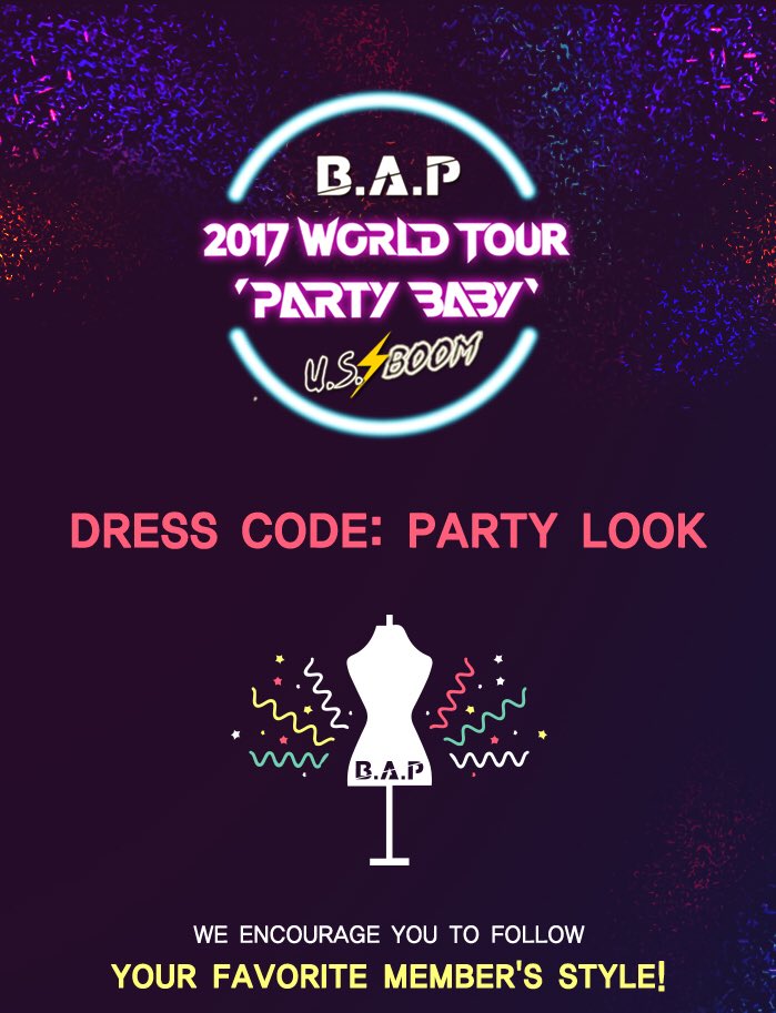 POWERHOUSELIVE's tweet photo. [2017 PARTY BABY] Attention! We ask that you follow the dress code to match your favorite member! More details below! https://t.co/6WPlDgoCdS