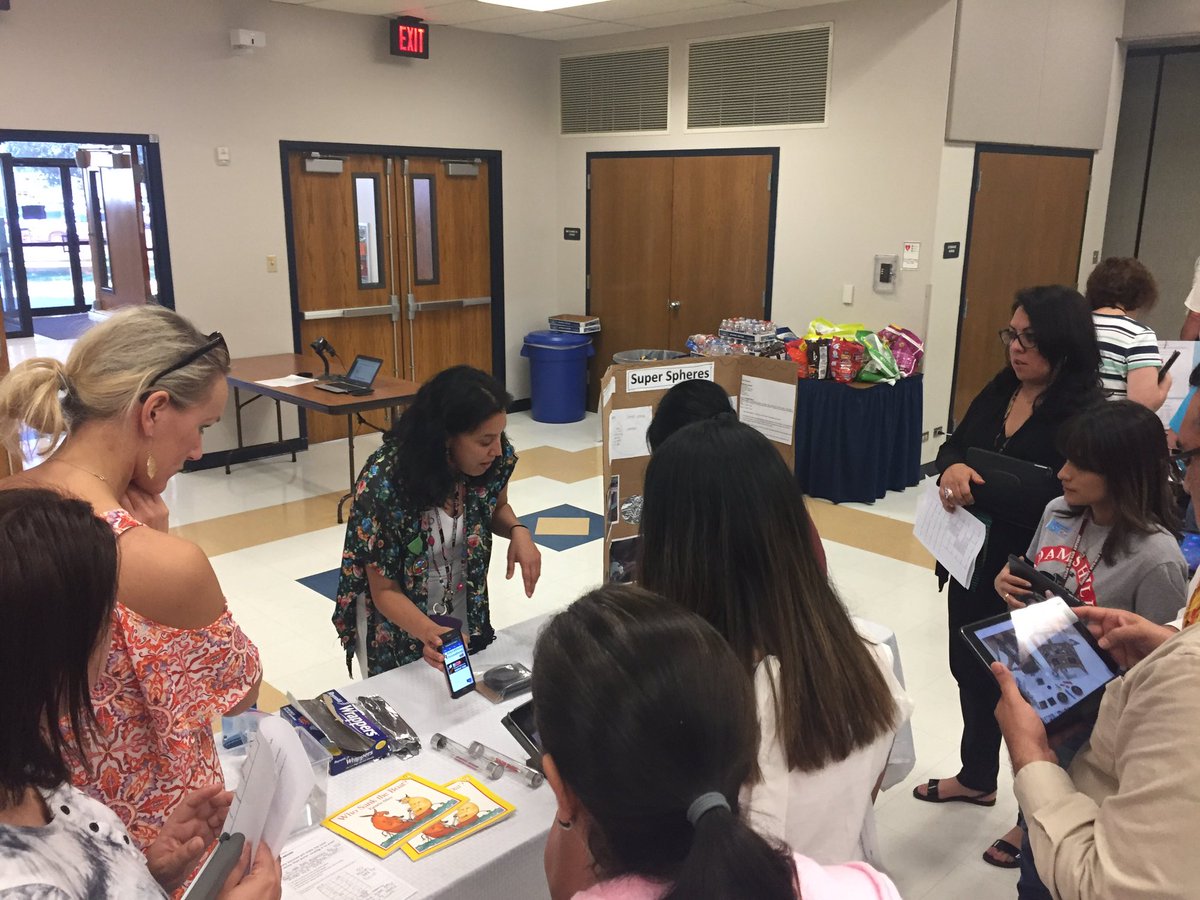 NISDElemScience's tweet photo. The best kind of PD... Teachers learning from teachers! #nisdstrong #nisdsciencestrong https://t.co/UoTVlIK7Oc