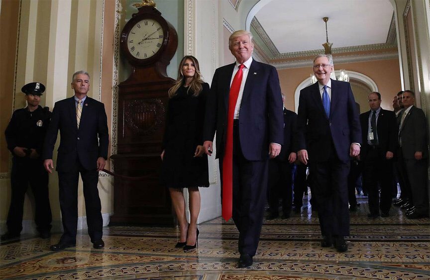 OllyGibbs's tweet photo. "Somebody* is photoshopping Donald Trump with really long ties" *a hero - https://t.co/qBExE7L948 https://t.co/3n2PfCvrGg