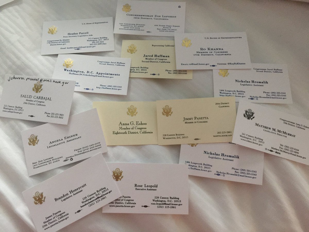 Not bad for one day! Thanks to everyone who met with us. I can't wait to work with you in the future!! <a href="/RepJimmyPanetta/">Rep. Jimmy Panetta</a>  @RepAnnaEshoo