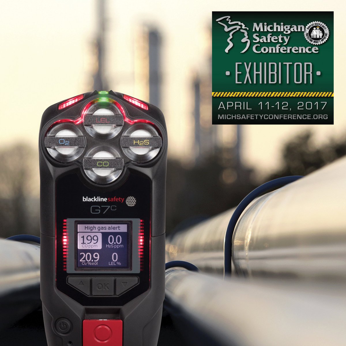 blacklinesafety's tweet photo. Come visit us at booth 106 of the #MichiganSafetyConference April 11-12 to experience the all-new G7, the future of connected safety tech! https://t.co/Nh8UO2BL7C