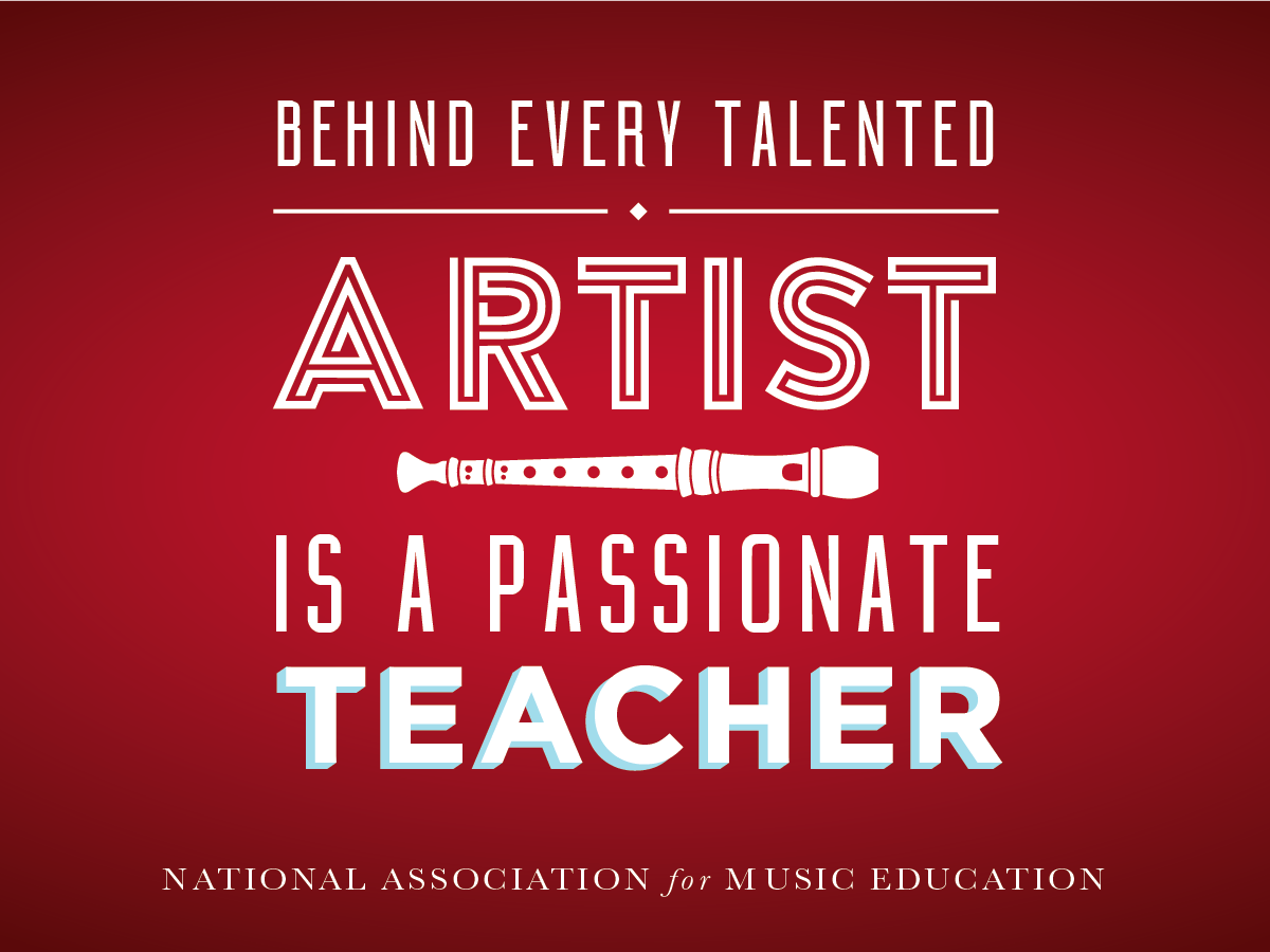 NAfME's tweet photo. Music educators make a difference. RT if you agree! #ACMs https://t.co/dcZN9tEhK9