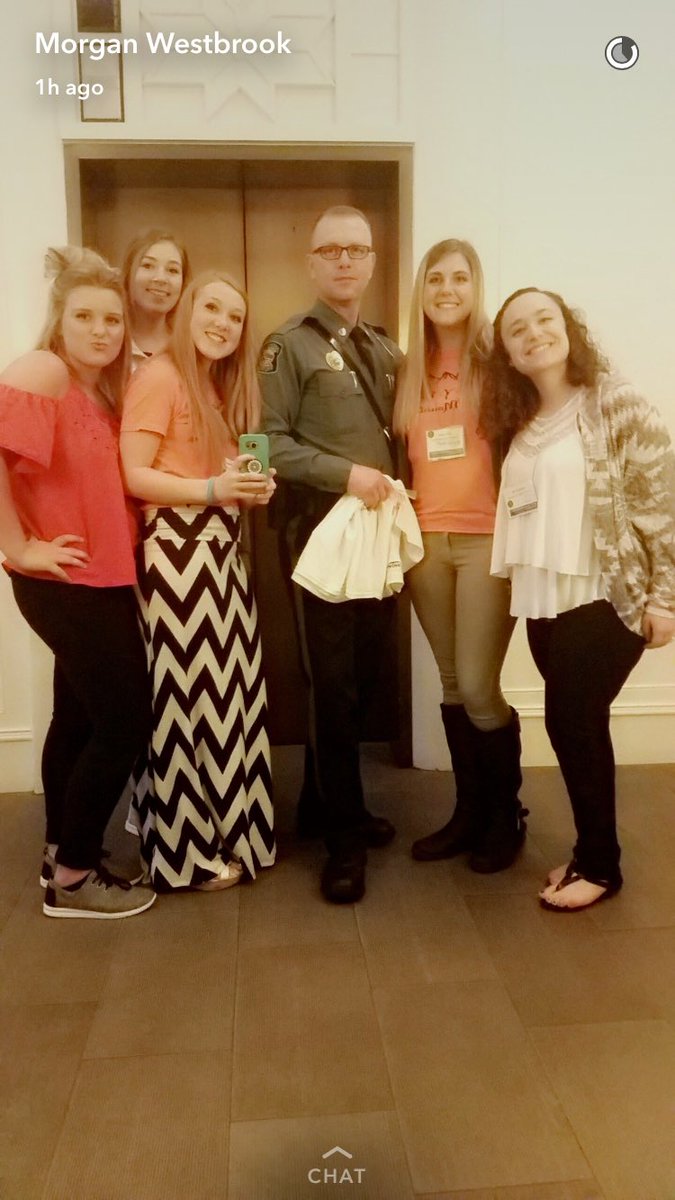 EmilyLowe18's tweet photo. Shout out to @TrooperTodKHP for taking a mirror pic with us at #TSCWichita!! 😆✌🏼 https://t.co/DdEpYOuX7A
