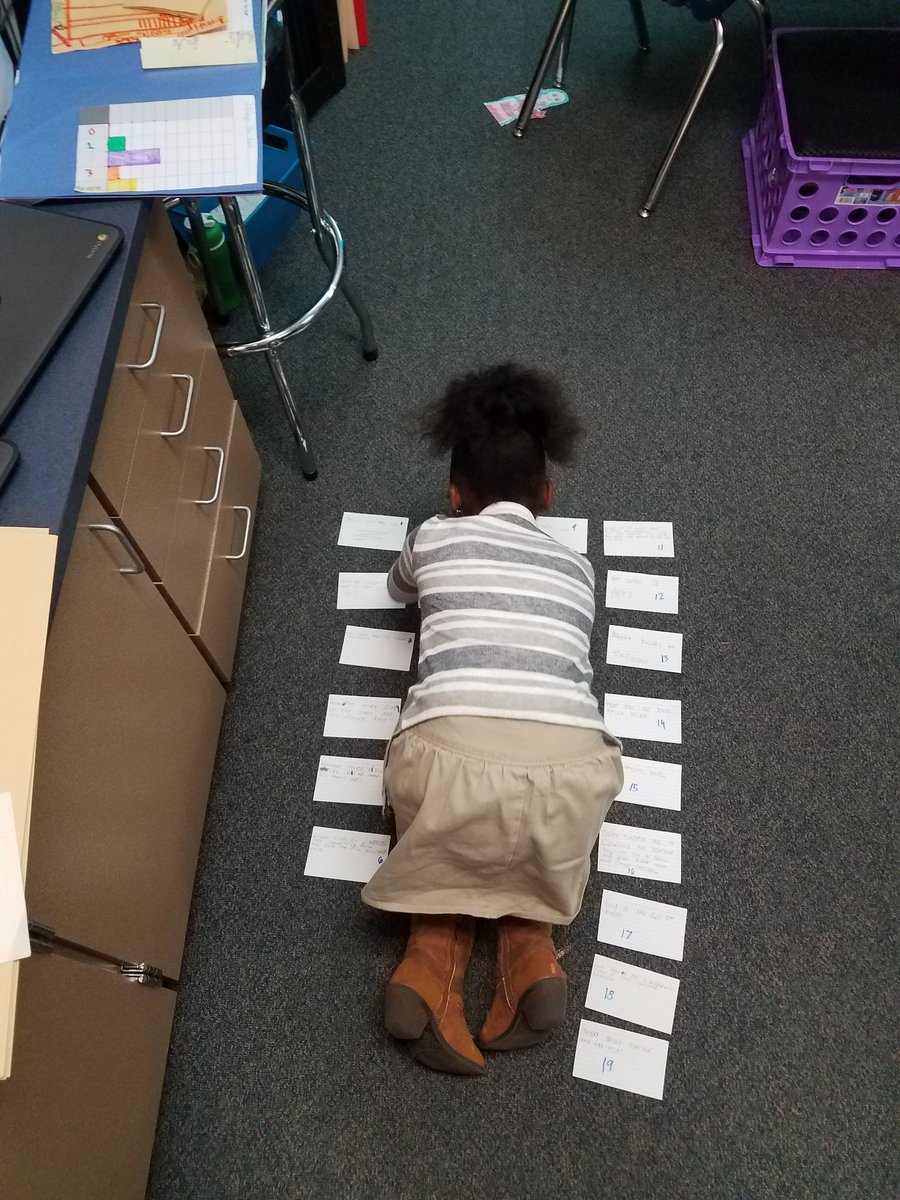 Julie_Gober's tweet photo. Students organizing notecards from research! They're ❤ing this! #biographiesmadefun @LewisLeopards #forneyconnects https://t.co/oLvBQtRNq7