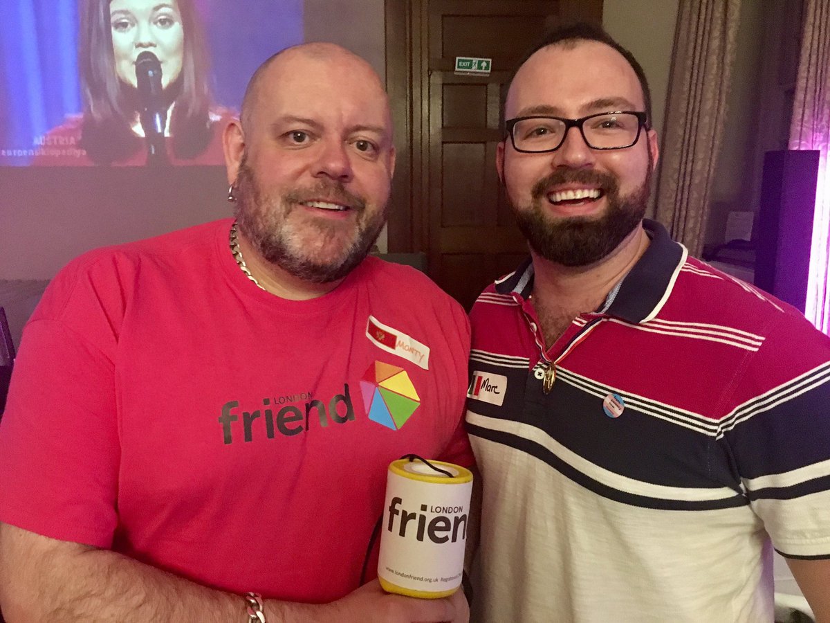 lgbtfriend's tweet photo. Thanks to @UoG_LGBT for supporting us tonight at your #DouzePoints #Eurovision night. Our CEO @MontyMoncrieff was in his element! https://t.co/VuwDI8zc6G