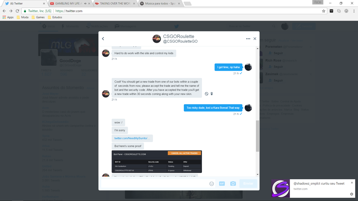 CSGoodDoge's tweet photo. #DrakeMoonSafety Im not that experienced with getting scammed, you know... https://t.co/pzA3NHu4sJ