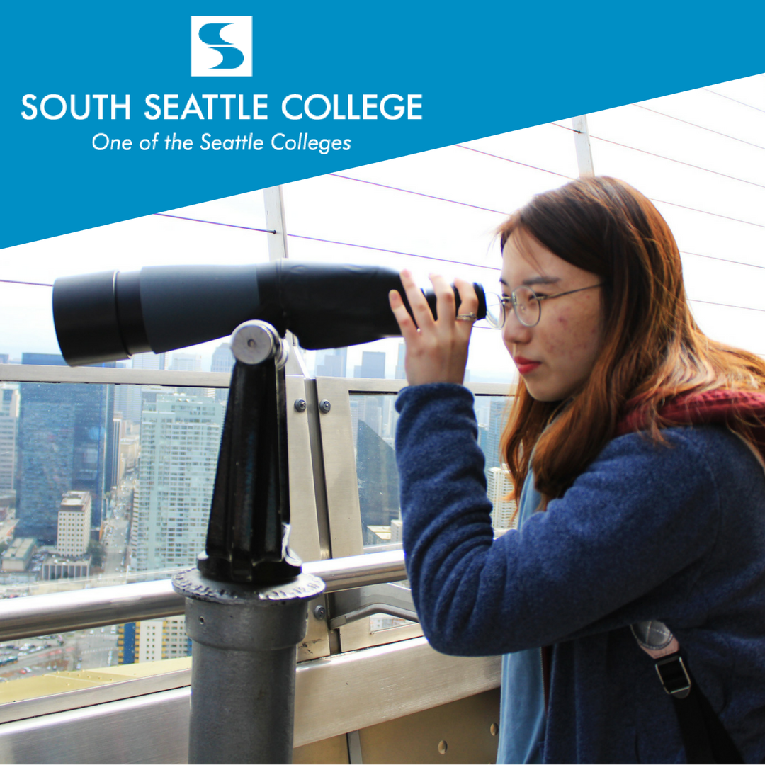 SouthSeattleCC's tweet photo. Welcome to our new SSC international students! Yesterday @SSC_IP made it to the top of the @space_needle! #CIE #LifeatSouth #StudyatSouth 🌏🔭 https://t.co/z3on6JSeKa
