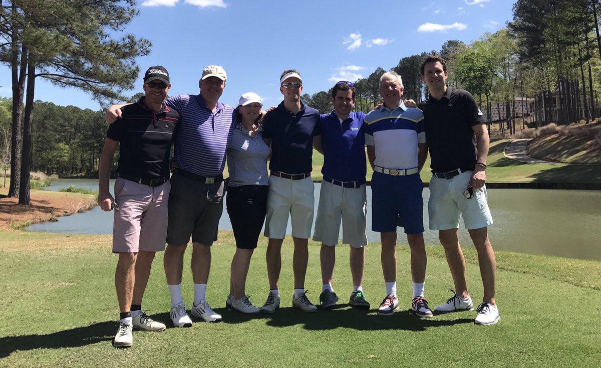 dangrieve's tweet photo. A great day @reynoldsgolf playing The Landing course #MastersTrip https://t.co/Ec1sZvkVff