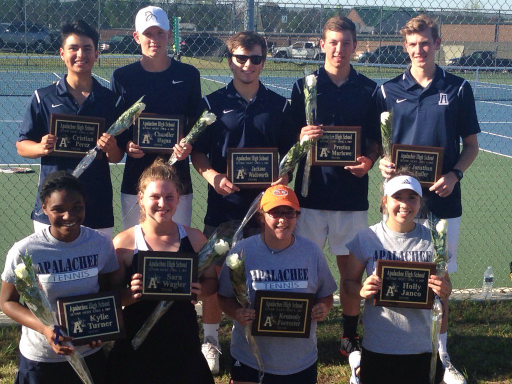 ApalacheeHS's tweet photo. Congratulations Apalachee Tennis Seniors on a great season and great career. Way to GO CHEE c/o2017! https://t.co/oSOuyWODm1