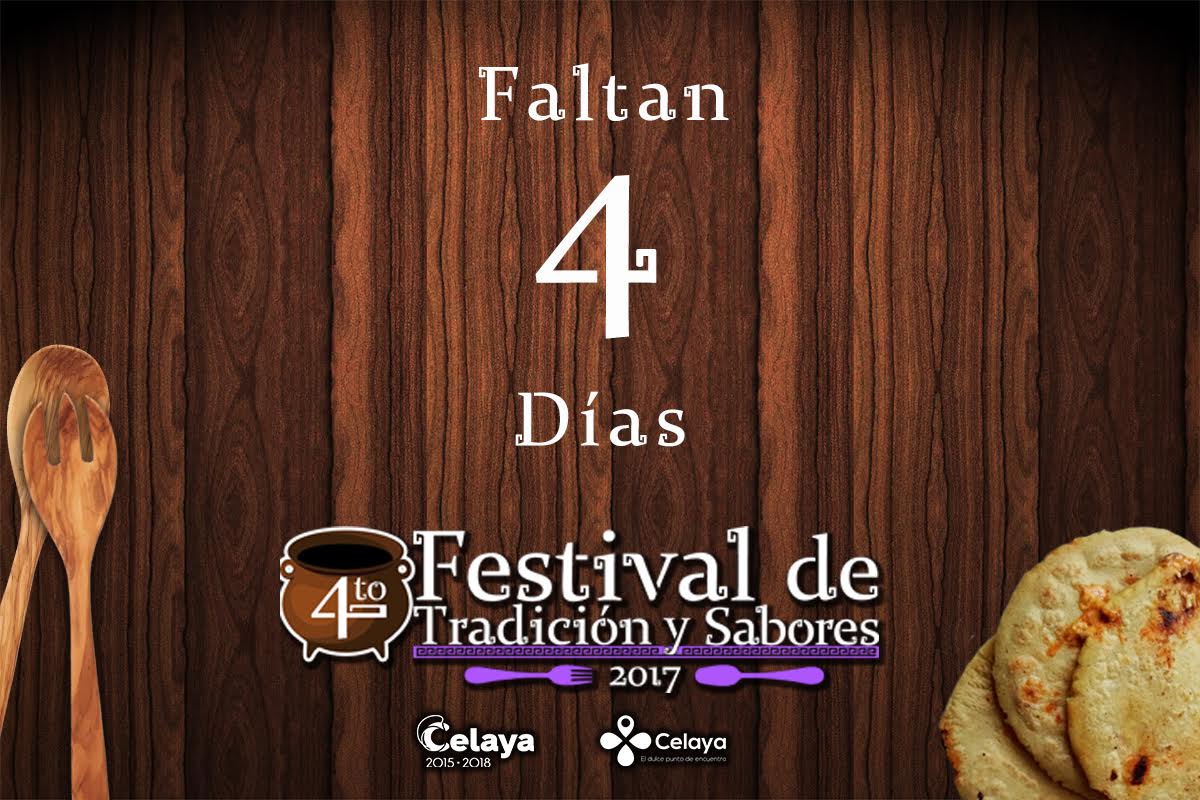 TurismoCelaya's tweet photo. ¡Faltan sólo 4 días para que de inicio el Festival de Tradiciones y Sabores de #Celaya!
#ElDulcePuntoDeEncuentro
#GtoSiSabe https://t.co/Y8XZL8KGVF