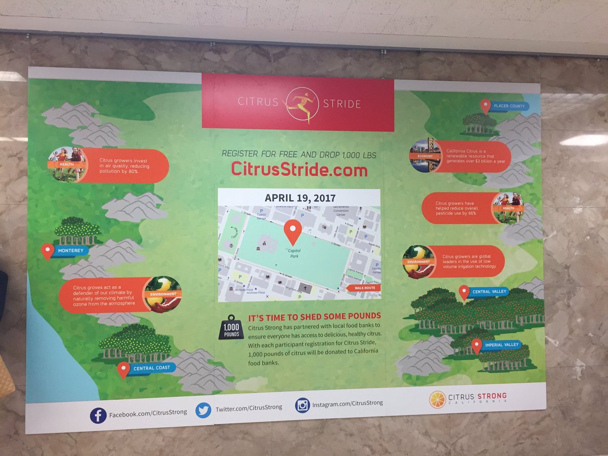 CitrusStrong's tweet photo. April is Citrus Strong Month! Check out our display on the Governor's Wall this week to learn more about what makes CA #citrusstrong! https://t.co/REIO0na08g