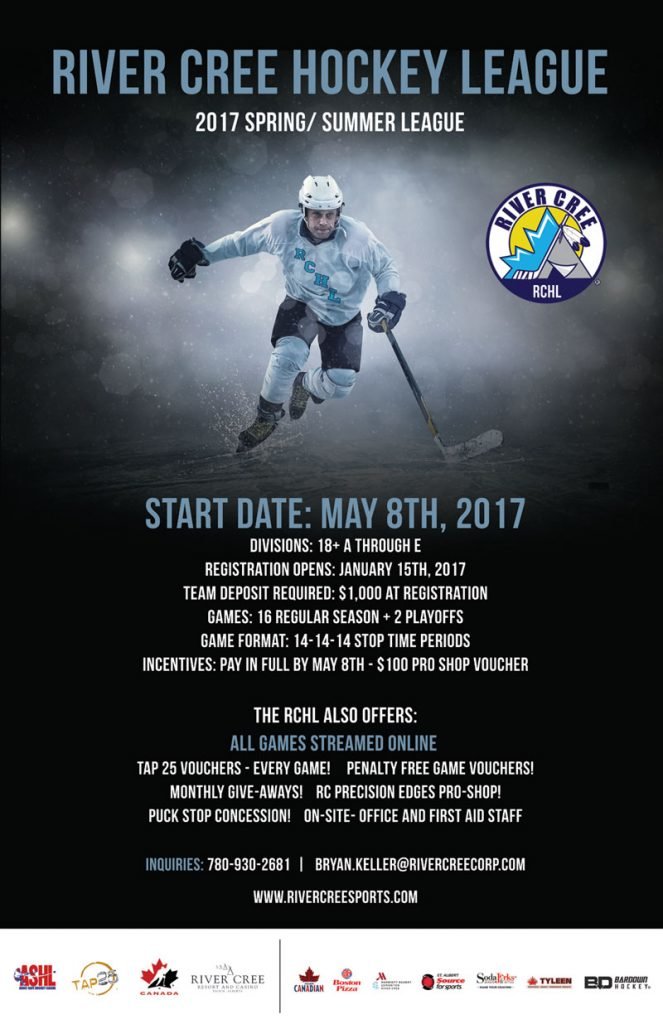 RiverCreeSports's tweet photo. Looking to play hockey? Our Spring/Summer League is still accepting teams for registration. Contact our office @ 780-930-2681 for more info. https://t.co/JPihegPFGw