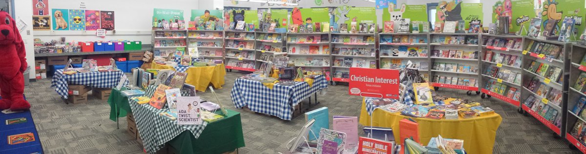 AmberConley88's tweet photo. Come visit the @STCElementary  book fair! Tonight until 7:30! Clifford is here!! #read #stcr13 https://t.co/HKYOmvGfgP