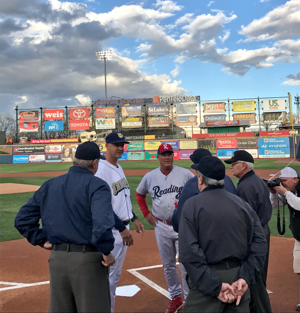 IronPigs's tweet image. Meeting of the ⚾️ minds. #BaseballsBack