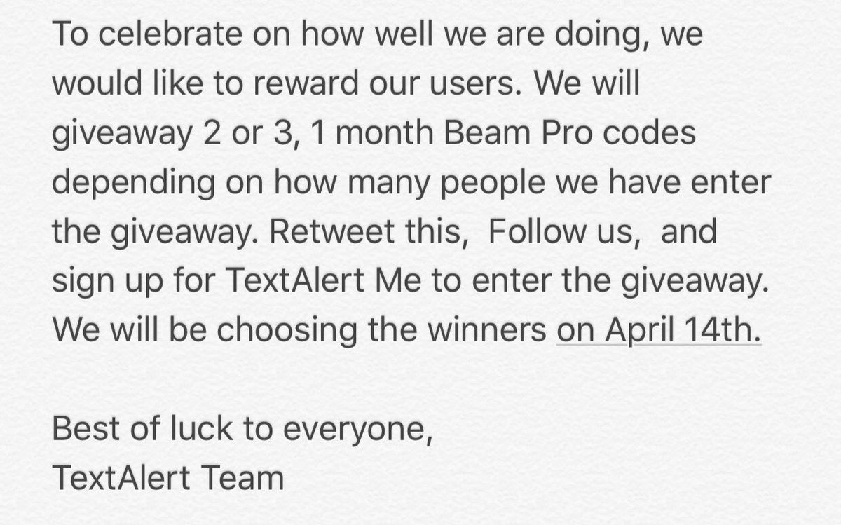 TextAlertTeam's tweet image. Giveaway for Beam Pro! @Beam #Beam #BeamLove #BeamPro