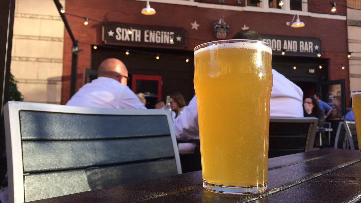 Now pouring at <a href="/sixthengine/">Sixth Engine</a>: @OcelotBrewing's Waterfalls, a 7% IPA brewed with Waimea and experimental hops.