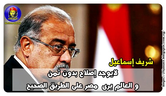 شريف إسماعيل لايوجد إصلاح بدون ثمن و العالم يرى مصر على الطريق الصحيح