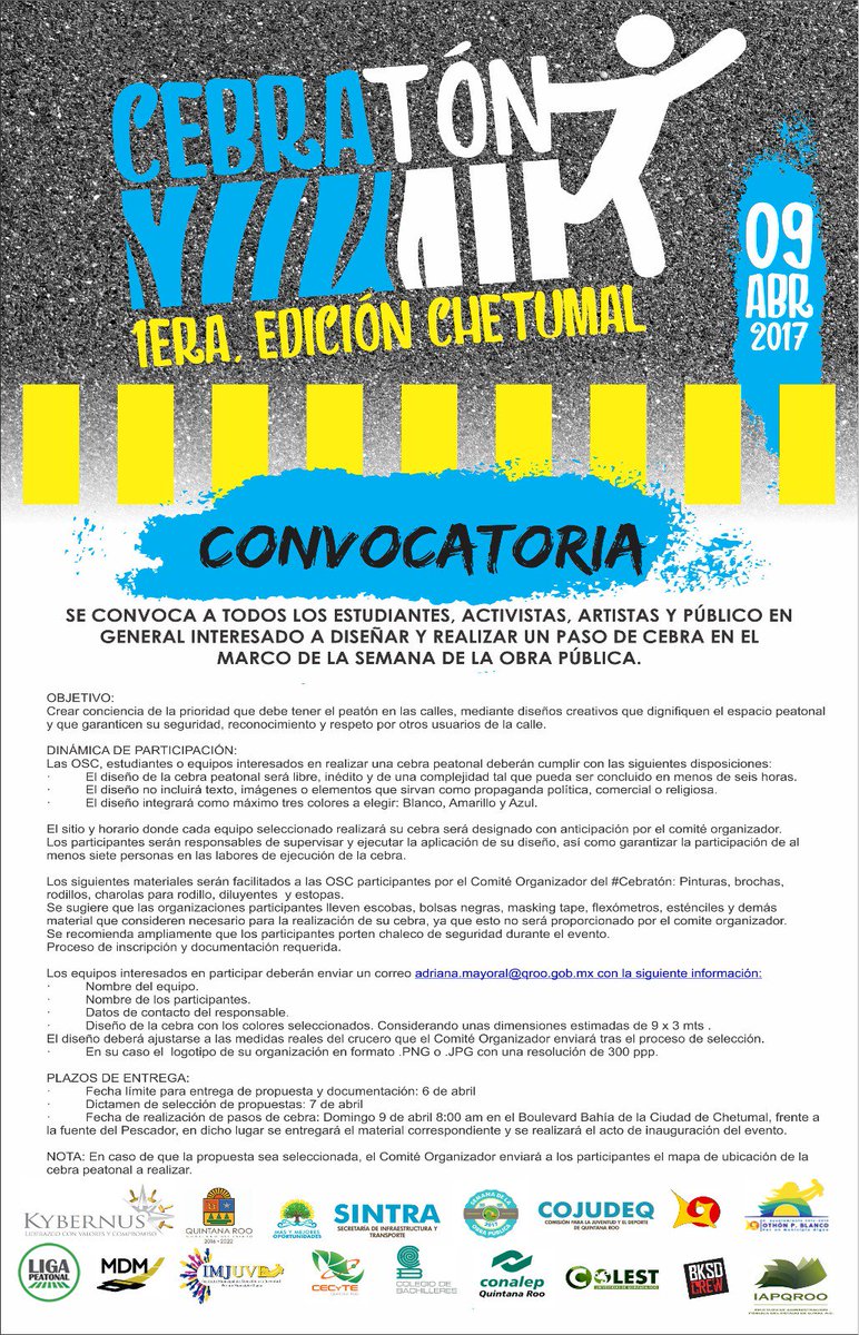 SeopQRoo's tweet photo. Con el objetivo de crear conciencia de la importancia del peaton la Sintra te invita a participar con amigos y familia en el #cebraton https://t.co/WSwWyUvW5R