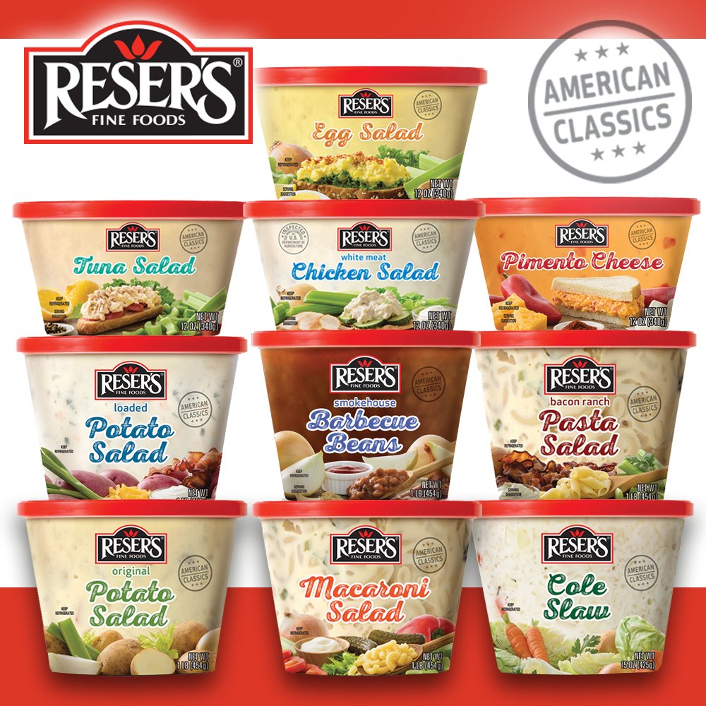 Resers's tweet photo. New Look, Same Great Taste!  #yum #Food #Foodie #classic #deli #Salad #barbecue #family #lunch https://t.co/9pm7zALfzg