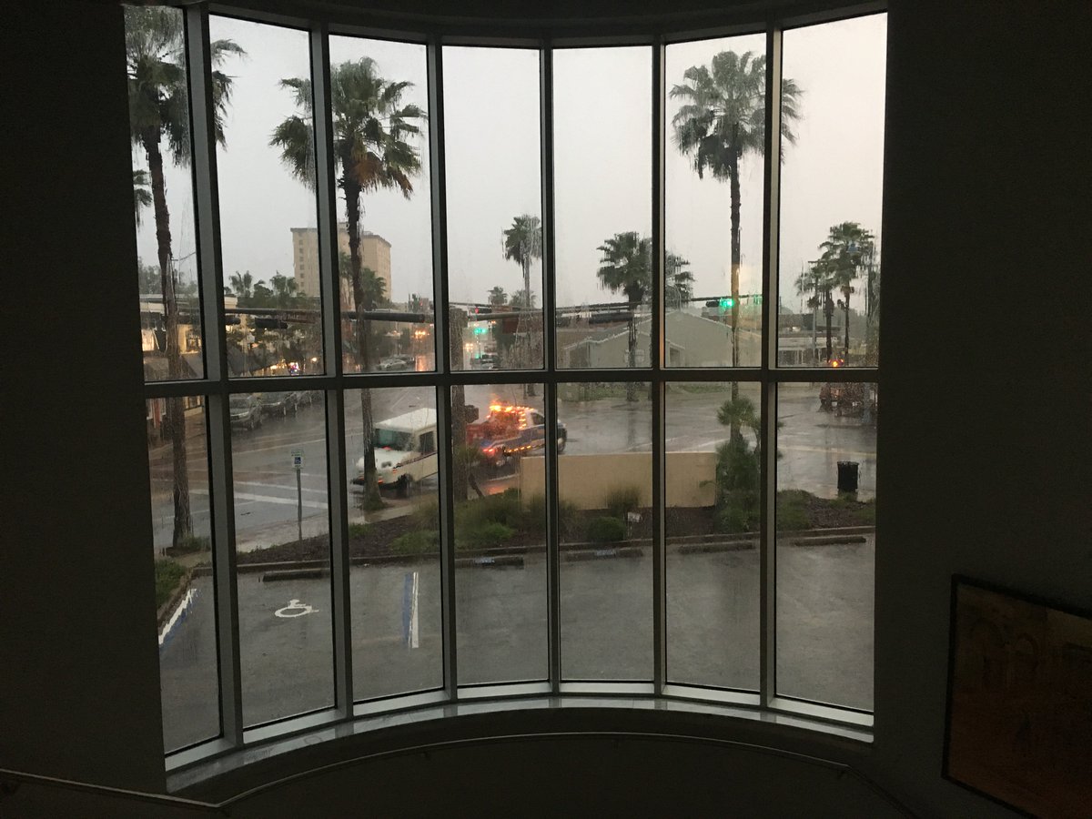center4artsPC's tweet photo. Stormy Weather in Panama City FL #PContheBay #free2cART #savethepalmtrees #Skyline #harrisonfringe #wearedowntownpc https://t.co/9BwW7vQ2pv