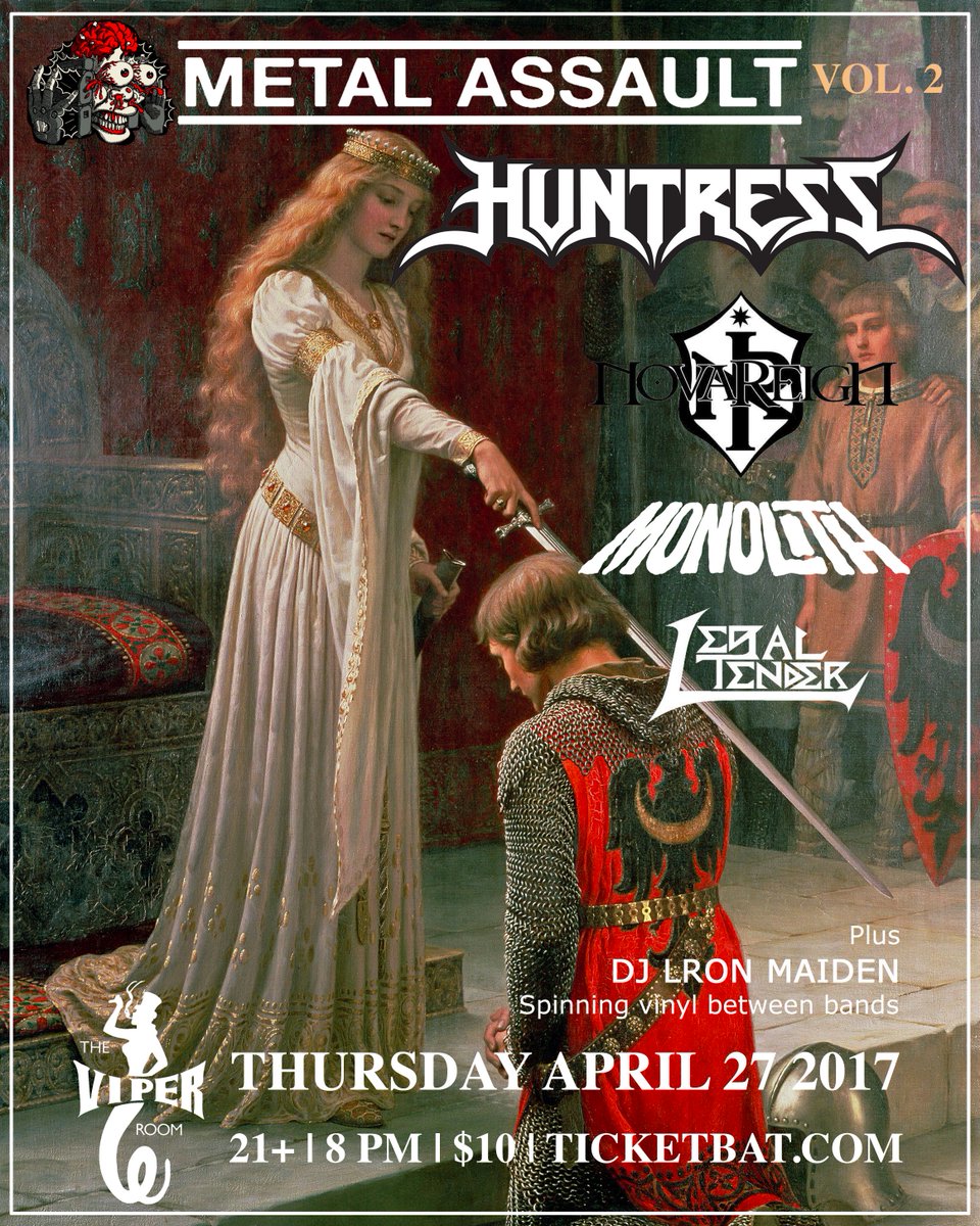 metalassaultLA's tweet photo. DJ Lron Maiden has been added to #MetalAssaultNight Vol. 2 at @theVIPERroom Thu. 4/27! Get ready to hear your dad's favorite jams on vinyl! https://t.co/LiyBfsyMq2